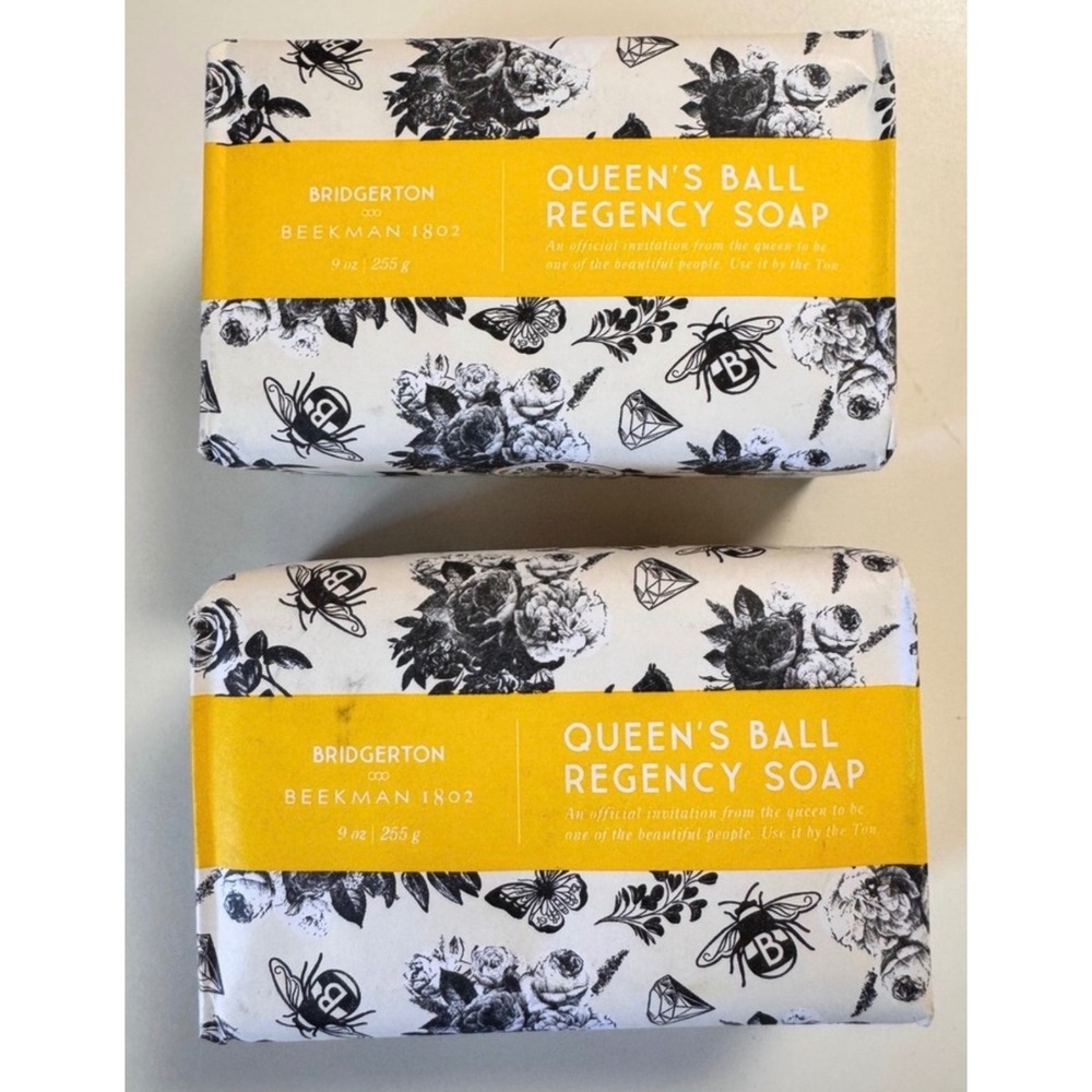 Beekman 1802 Bridgerton Queen's Ball Regency Soap 9 oz Set of 2 Goat Milk Soap